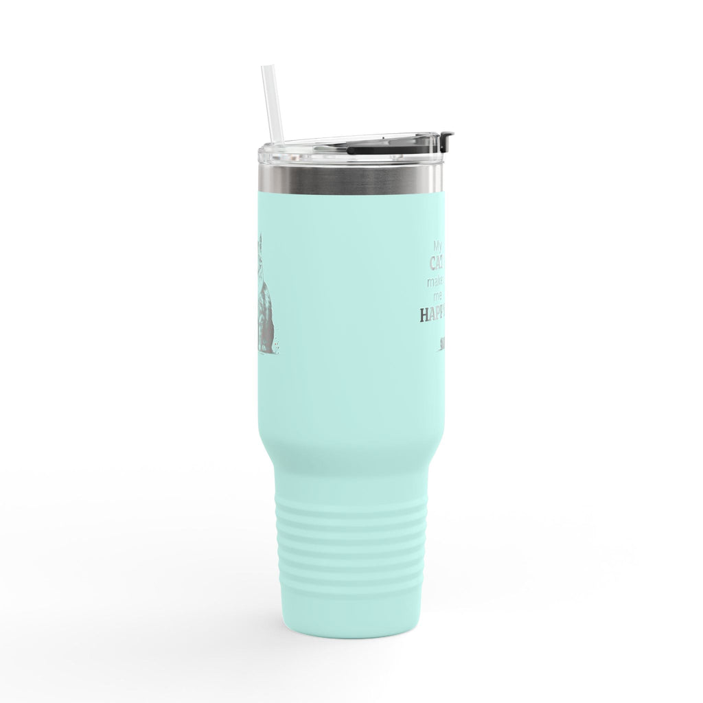 My Cat Makes Me Happy Insulated Travel Mug, 40oz - Drinkware, Travel Mugs - EpiAl's Shop