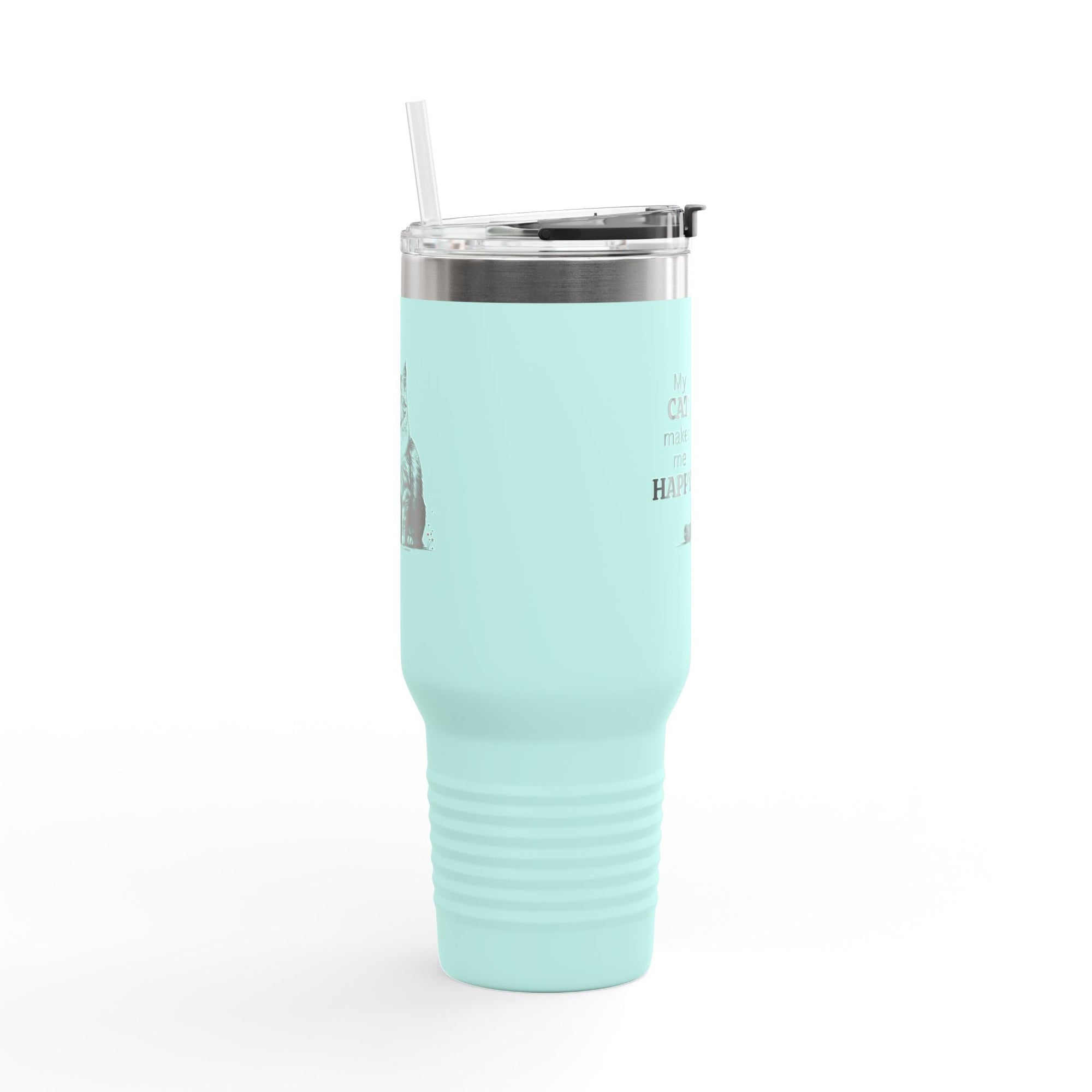 My Cat Makes Me Happy Insulated Travel Mug, 40oz - Drinkware, Travel Mugs - EpiAl's Shop