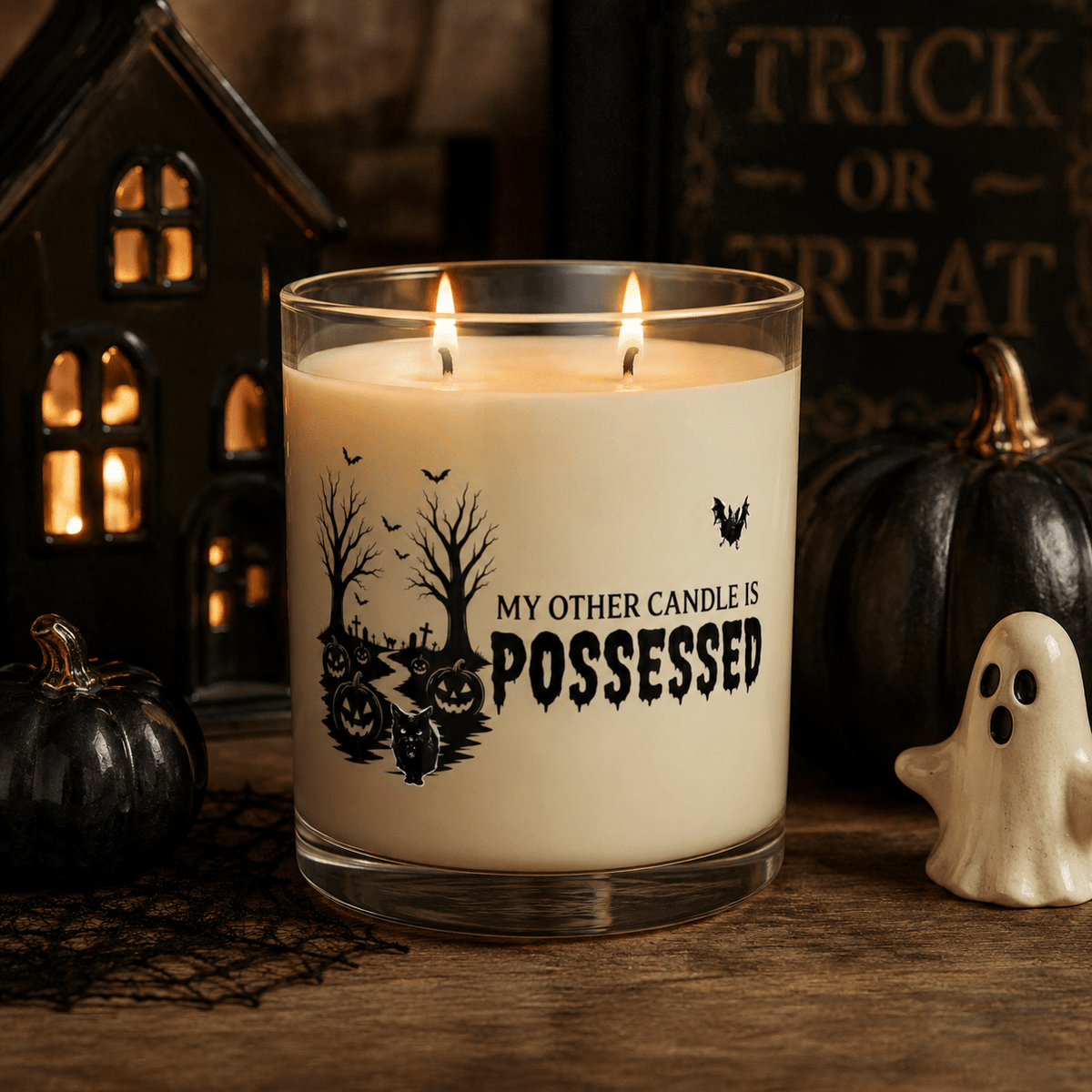 My Other Candle Is Possessed Halloween Soy Candle, 11oz - Decor, Candles, Scented - EpiAl's Shop