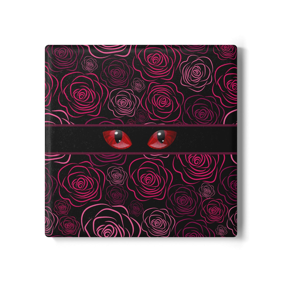 Mystery Cat Eyes Ceramic Coaster - Decor, Coasters - EpiAl's Shop