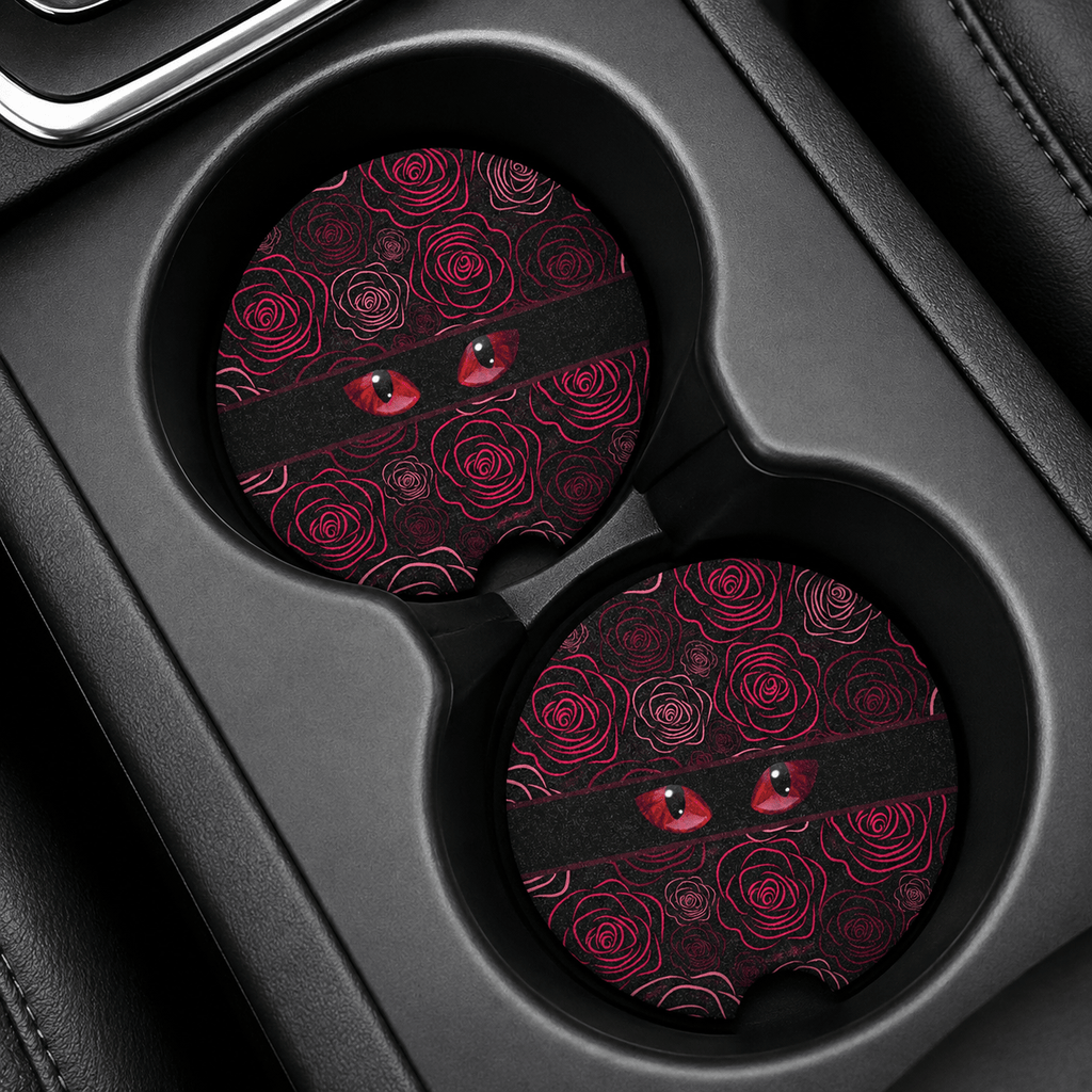 Mystery Cat Eyes Soapstone Car Coasters - Vehicle Coasters - EpiAl's Shop