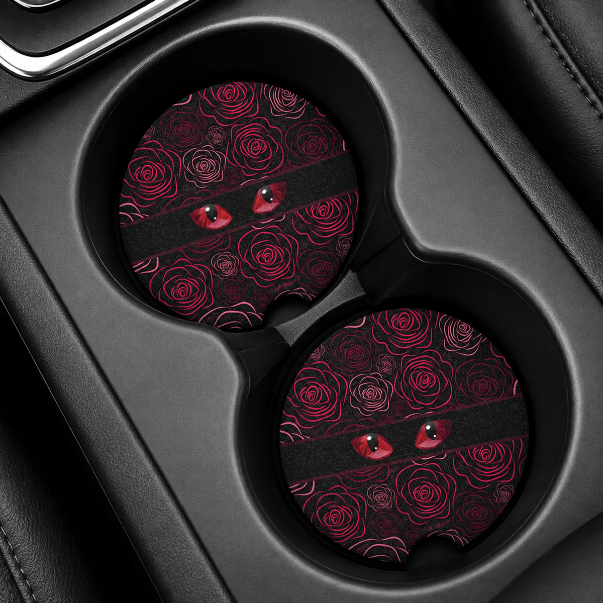 Mystery Cat Eyes Soapstone Car Coasters - Vehicle Coasters - EpiAl's Shop