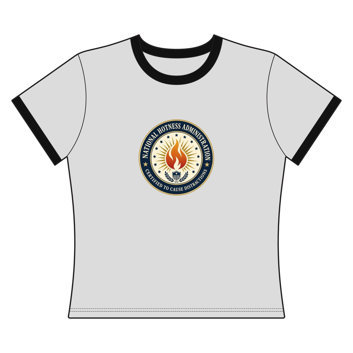 National Hotness Administration Cropped Ringer Tee - Clothing, Women, T-Shirts, Cropped - EpiAl's Shop