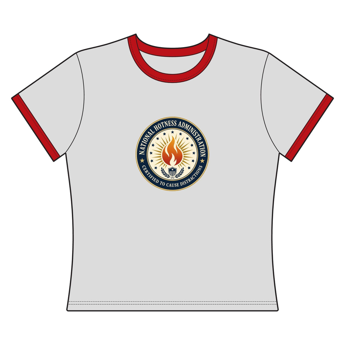 National Hotness Administration Cropped Ringer Tee - Clothing, Women, T-Shirts, Cropped - EpiAl's Shop