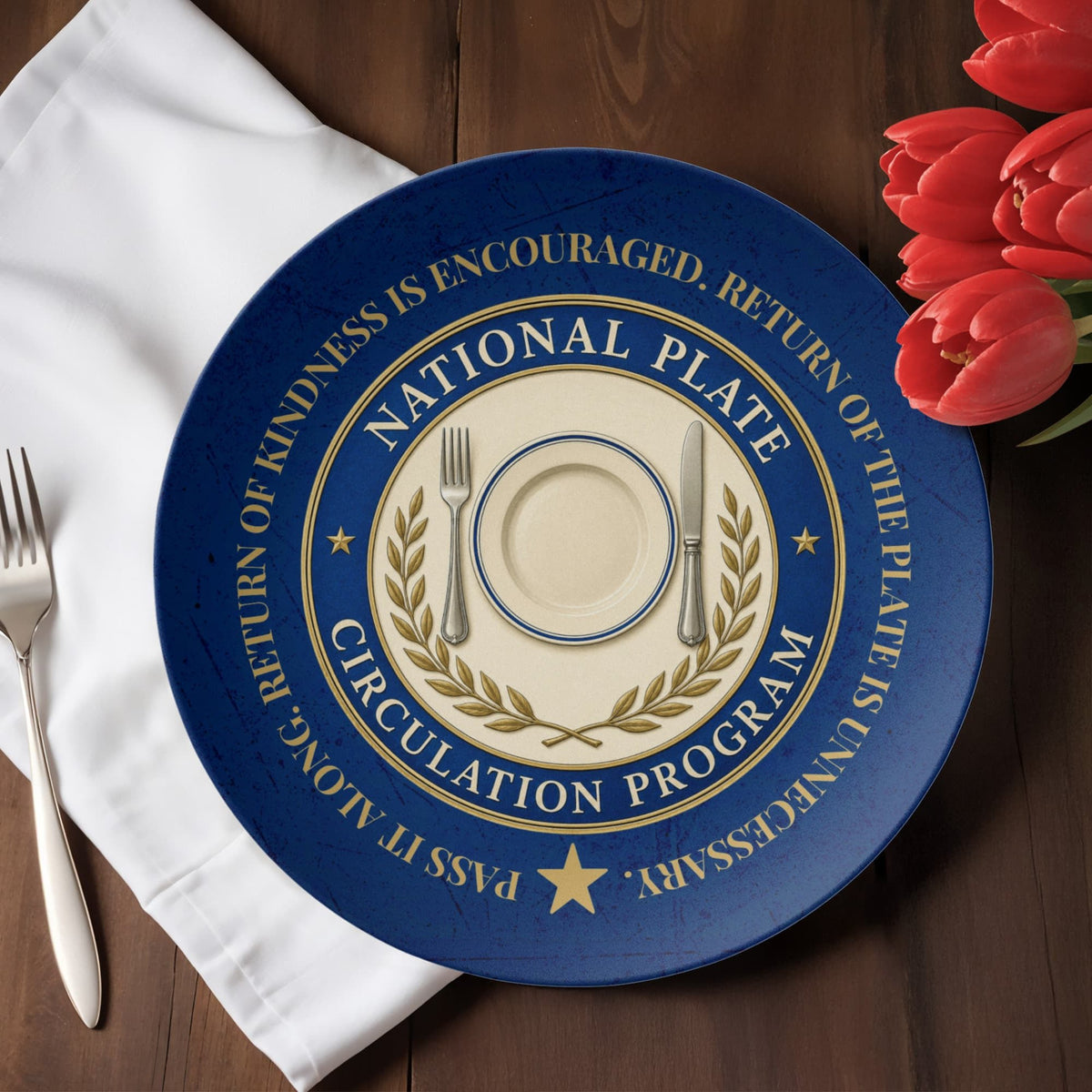 National Plate Circulation Program Giving Plate - Tableware, Plates - EpiAl's Shop