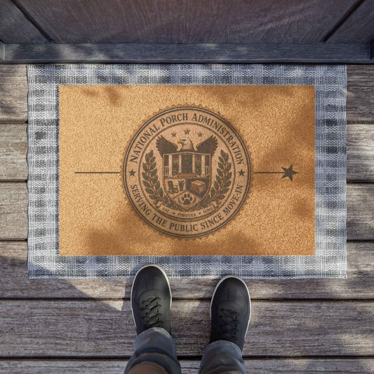 National Porch Administration Doormat | Serving the Public Since Move-In Welcome Mat - Decor, Rugs, Outdoor - EpiAl's Shop