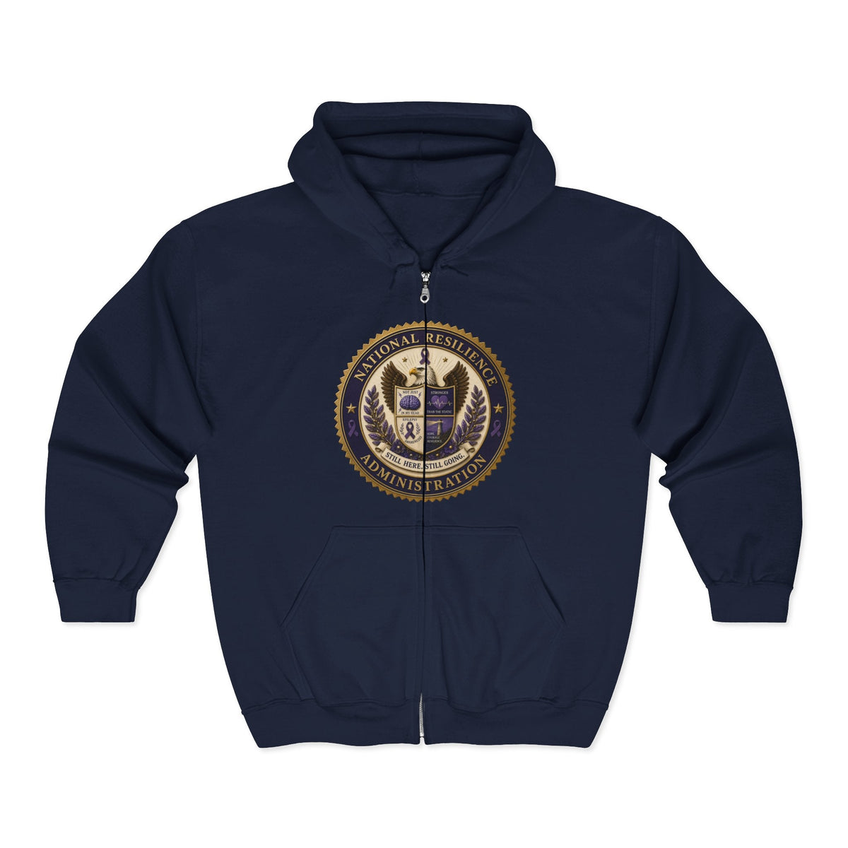 National Resilience Administration Full-Zip Hoodie | Still Here. Still Going. - Clothing, Unisex, Hoodies - EpiAl's Shop