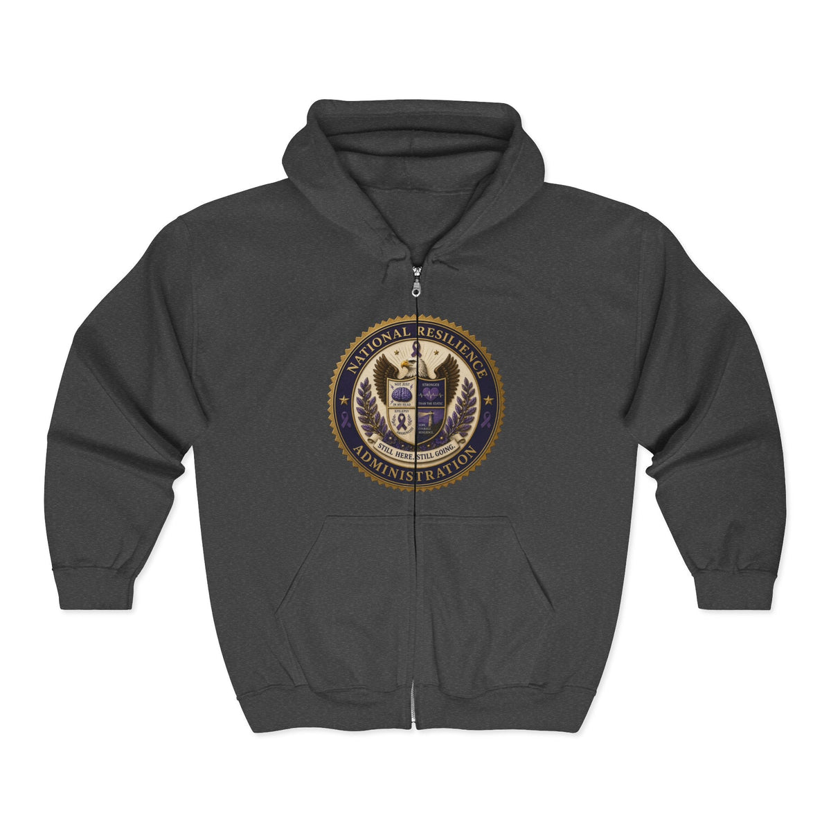 National Resilience Administration Full-Zip Hoodie | Still Here. Still Going. - Clothing, Unisex, Hoodies - EpiAl's Shop