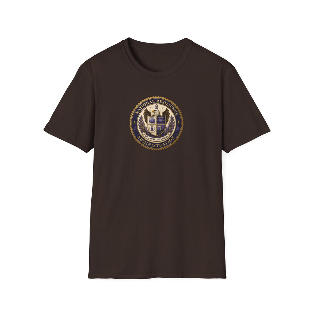 National Resilience Administration T-Shirt | Still Here. Still Going. Epilepsy Awareness Tee - Clothing, Unisex, T-Shirts - EpiAl's Shop