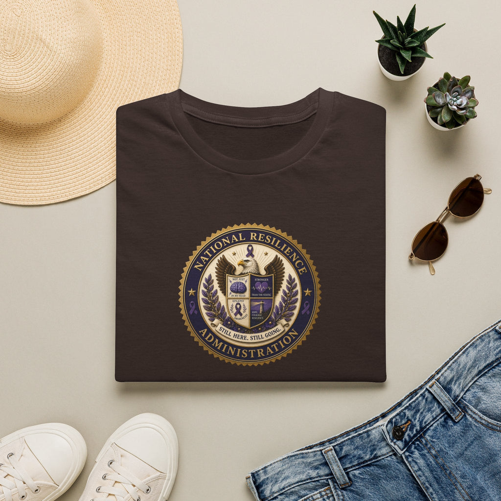 National Resilience Administration T-Shirt | Still Here. Still Going. Epilepsy Awareness Tee - Clothing, Unisex, T-Shirts - EpiAl's Shop