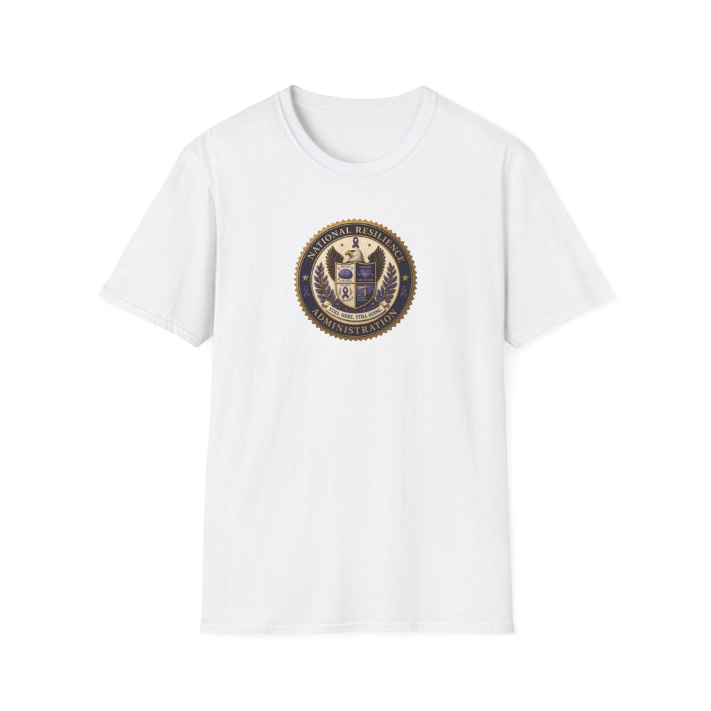 National Resilience Administration T-Shirt | Still Here. Still Going. Epilepsy Awareness Tee - Clothing, Unisex, T-Shirts - EpiAl's Shop