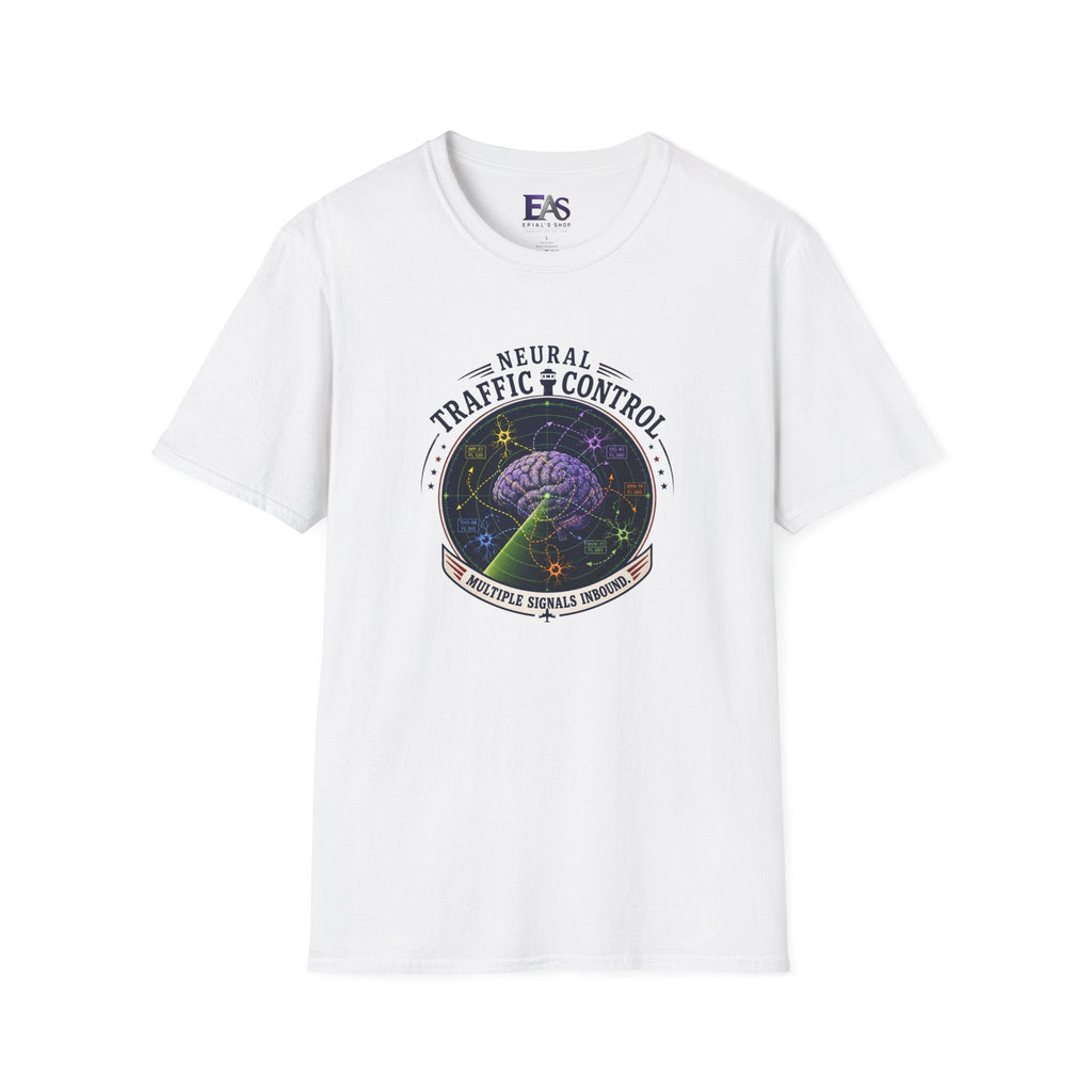 Neural Traffic Control T-Shirt | Brain Radar Graphic Tee - Clothing, Unisex, T-Shirts - EpiAl's Shop