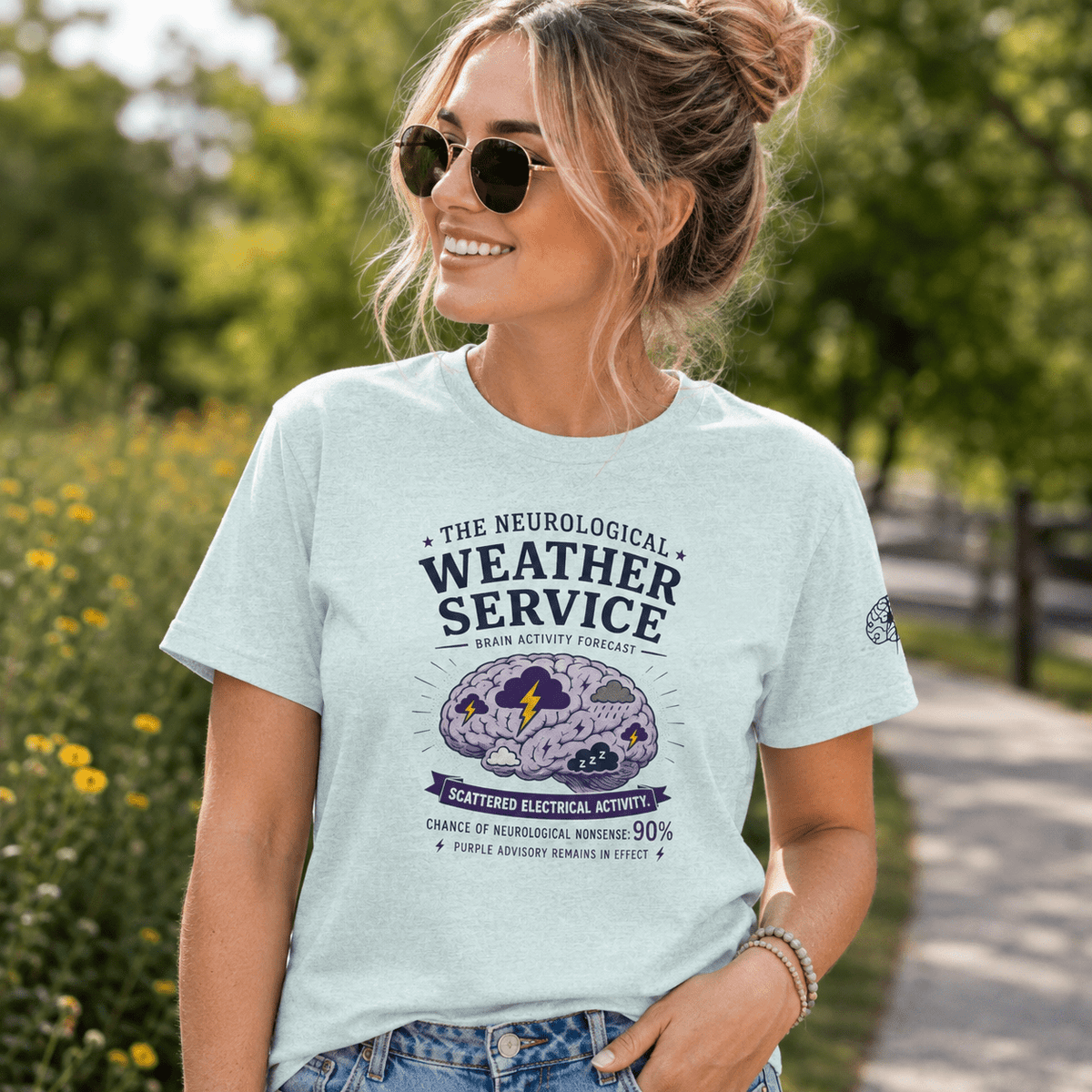 Neurological Weather Service Epilepsy Awareness T-Shirt | Brain Forecast Tee - Clothing, Unisex, T-Shirts - EpiAl's Shop