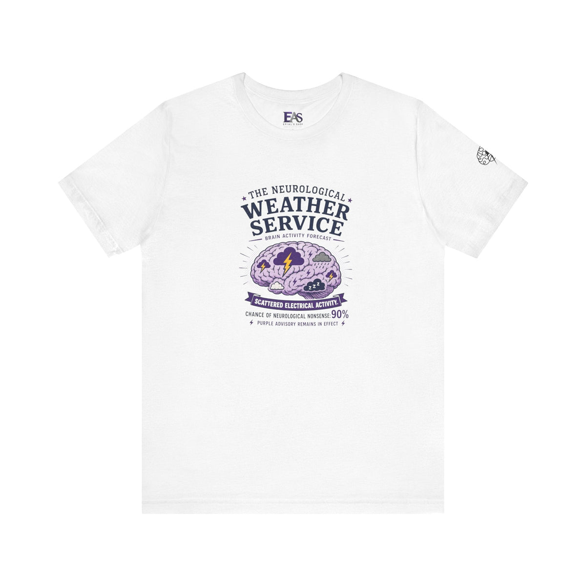 Neurological Weather Service Epilepsy Awareness T-Shirt | Brain Forecast Tee - Clothing, Unisex, T-Shirts - EpiAl's Shop