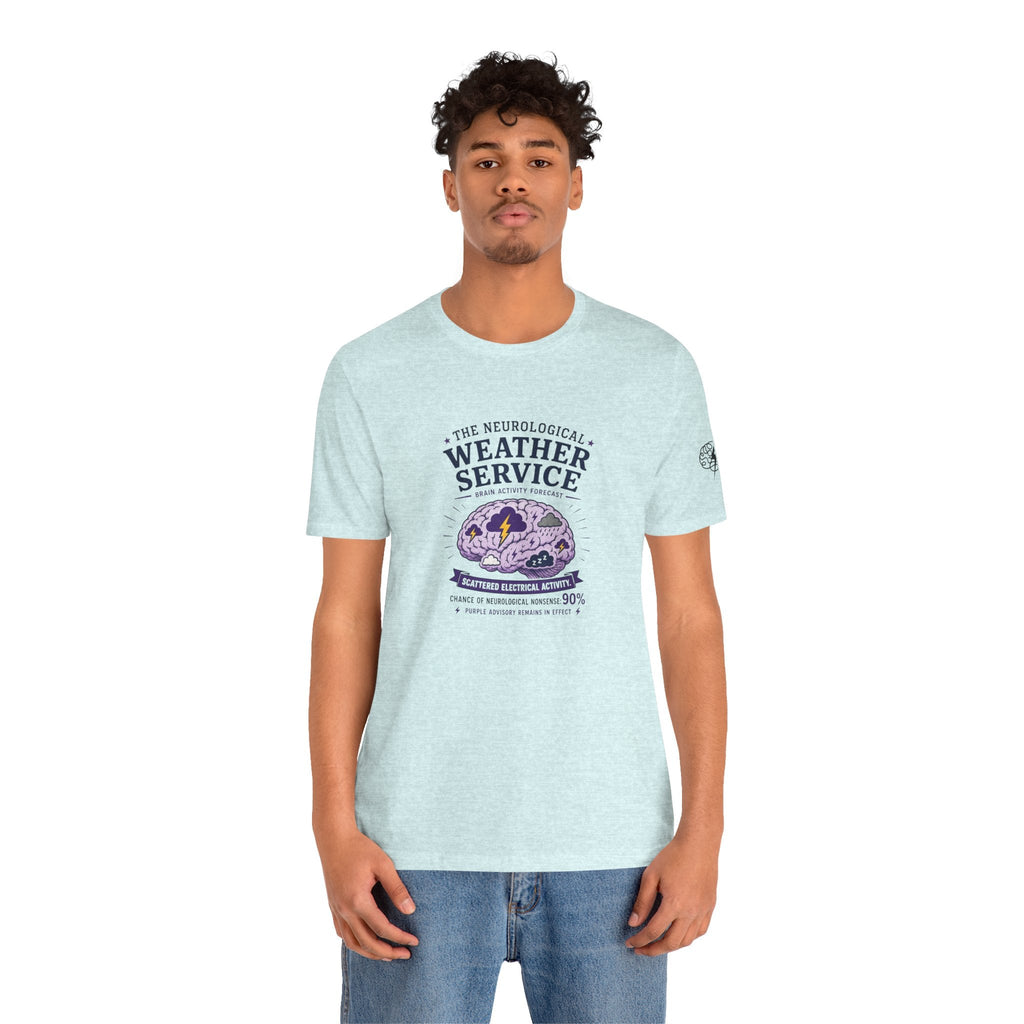 Neurological Weather Service Epilepsy Awareness T-Shirt | Brain Forecast Tee - Clothing, Unisex, T-Shirts - EpiAl's Shop