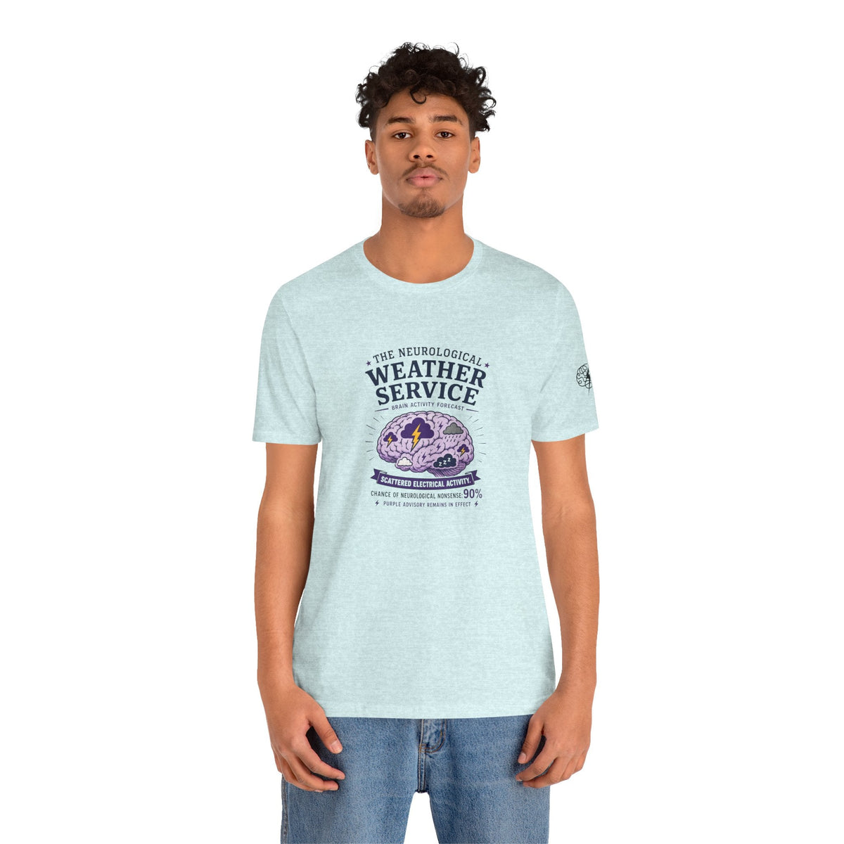 Neurological Weather Service Epilepsy Awareness T-Shirt | Brain Forecast Tee - Clothing, Unisex, T-Shirts - EpiAl's Shop