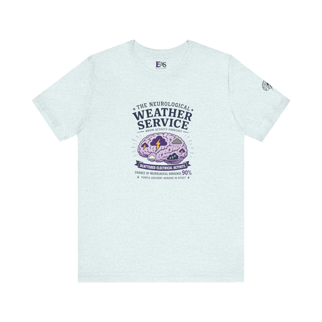Neurological Weather Service Epilepsy Awareness T-Shirt | Brain Forecast Tee - Clothing, Unisex, T-Shirts - EpiAl's Shop