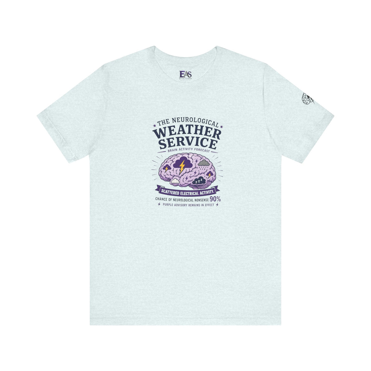 Neurological Weather Service Epilepsy Awareness T-Shirt | Brain Forecast Tee - Clothing, Unisex, T-Shirts - EpiAl's Shop
