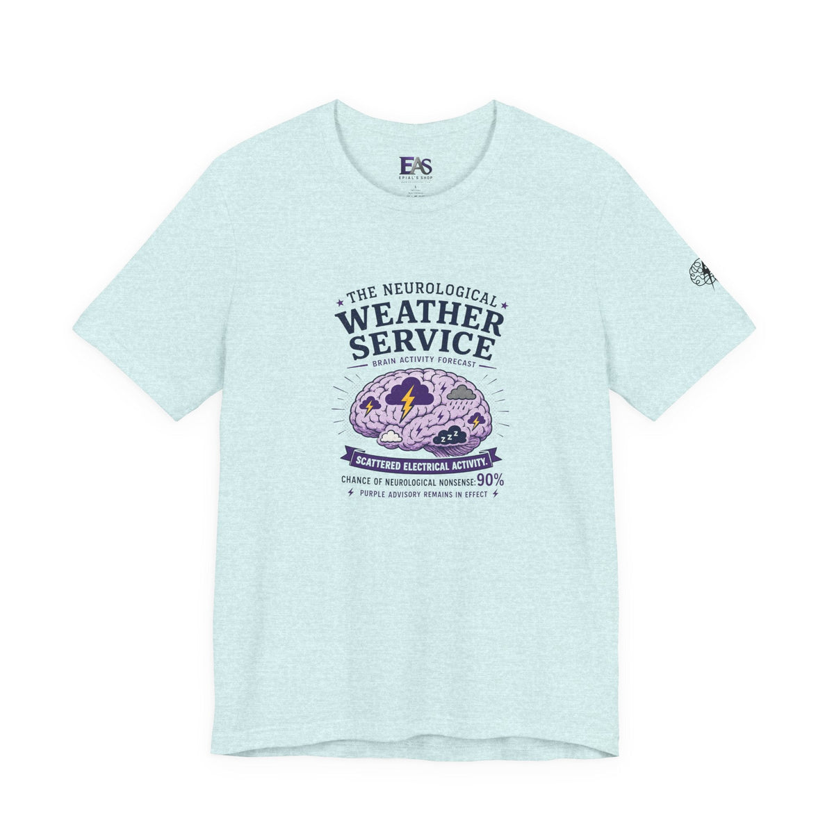 Neurological Weather Service Epilepsy Awareness T-Shirt | Brain Forecast Tee - Clothing, Unisex, T-Shirts - EpiAl's Shop