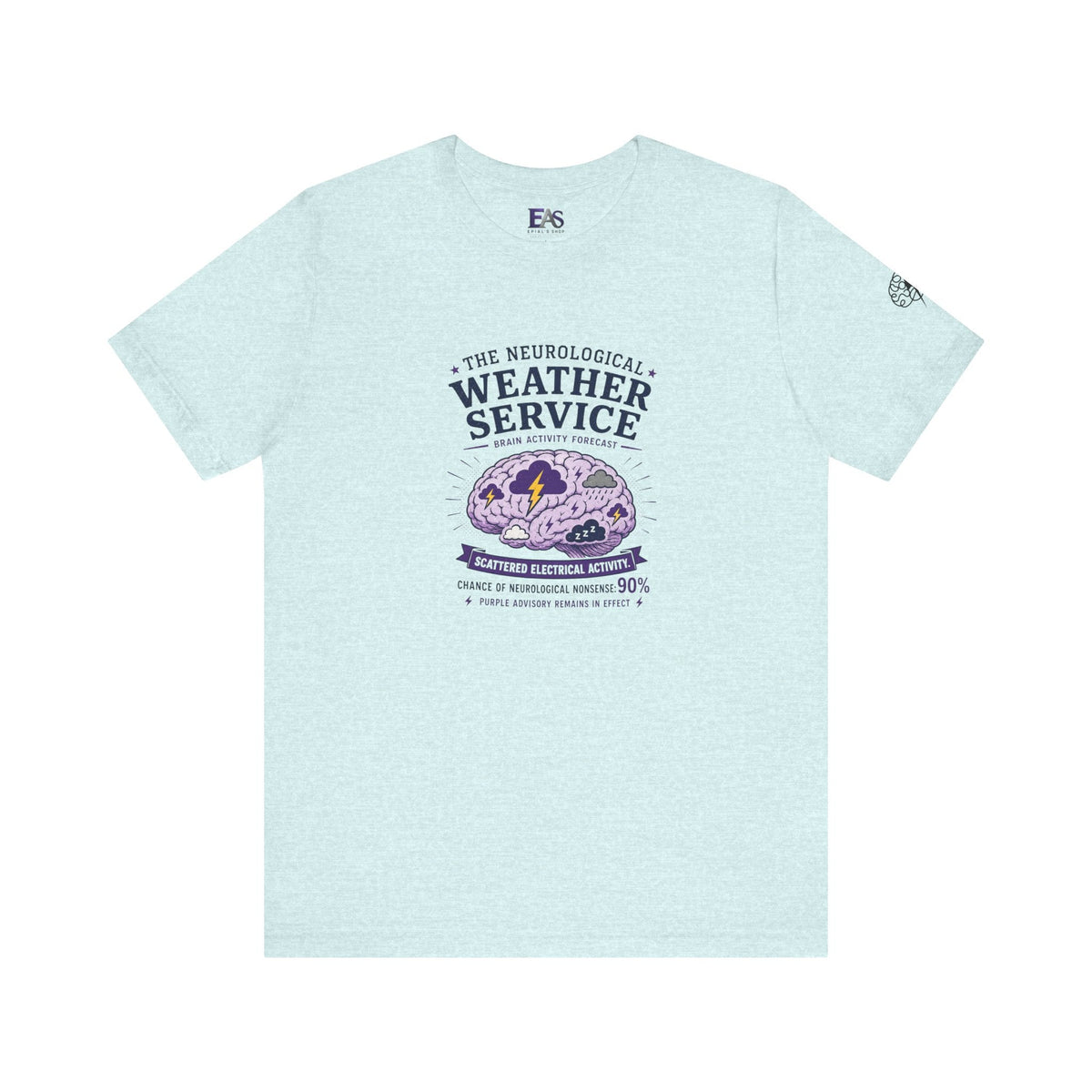 Neurological Weather Service Epilepsy Awareness T-Shirt | Brain Forecast Tee - Clothing, Unisex, T-Shirts - EpiAl's Shop