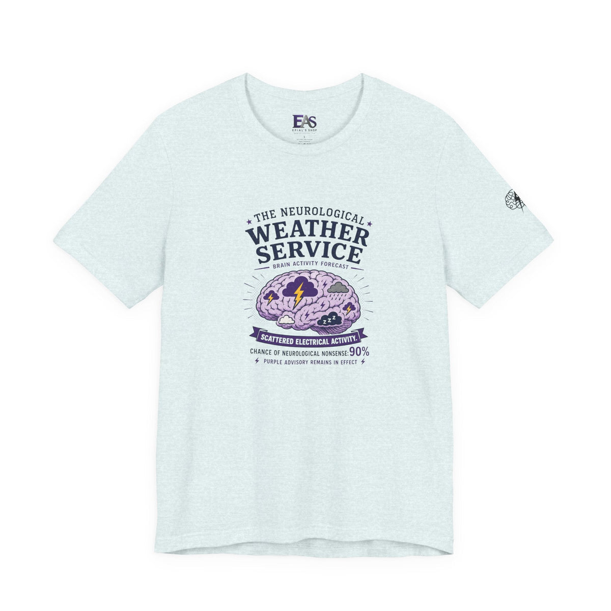Neurological Weather Service Epilepsy Awareness T-Shirt | Brain Forecast Tee - Clothing, Unisex, T-Shirts - EpiAl's Shop