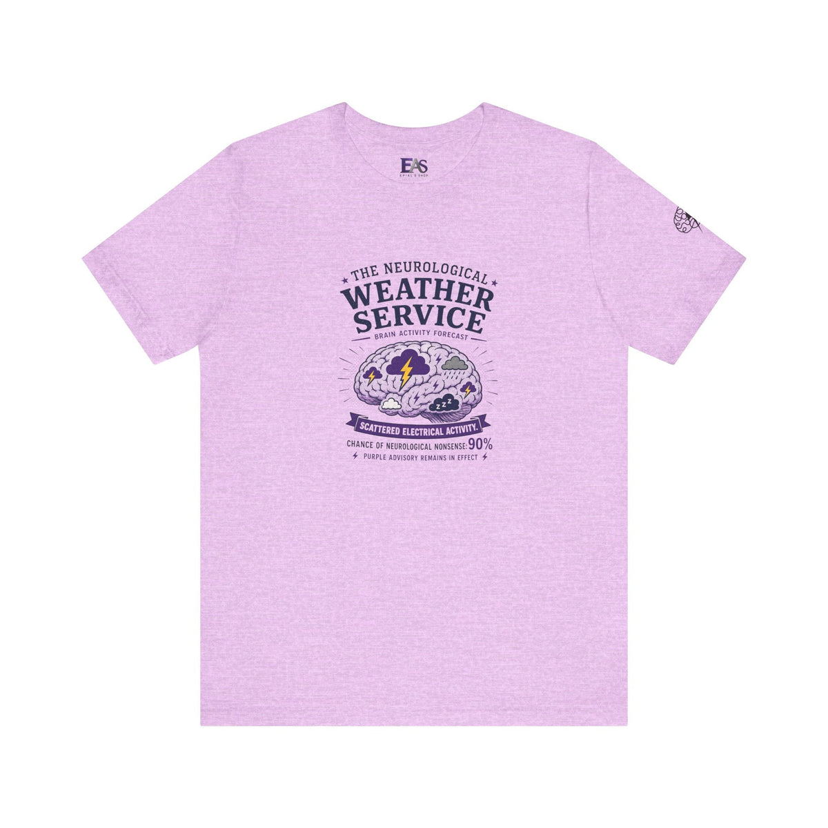 Neurological Weather Service Epilepsy Awareness T-Shirt | Brain Forecast Tee - Clothing, Unisex, T-Shirts - EpiAl's Shop