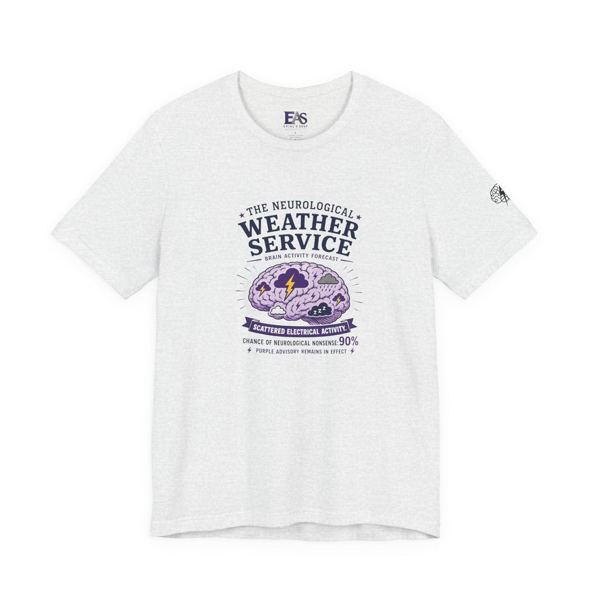 Neurological Weather Service Epilepsy Awareness T-Shirt | Brain Forecast Tee - Clothing, Unisex, T-Shirts - EpiAl's Shop