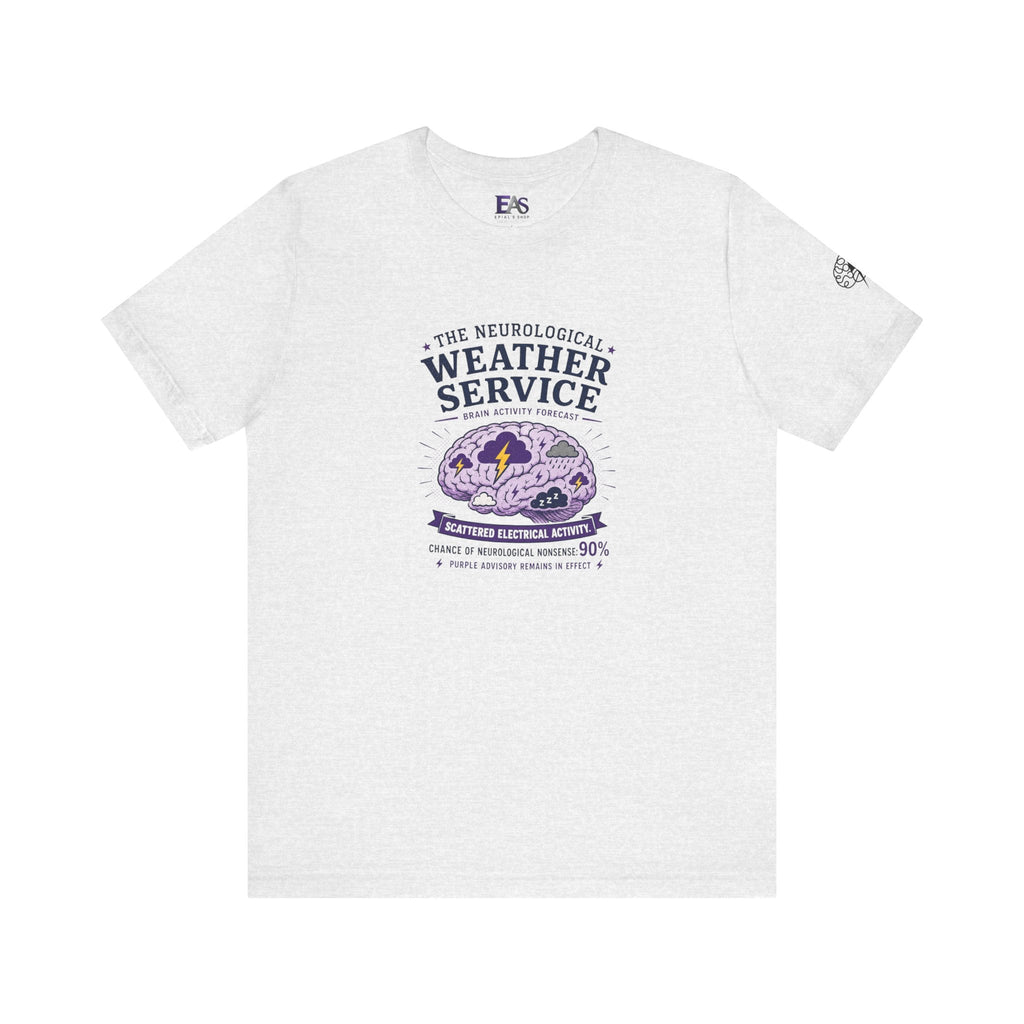 Neurological Weather Service Epilepsy Awareness T-Shirt | Brain Forecast Tee - Clothing, Unisex, T-Shirts - EpiAl's Shop