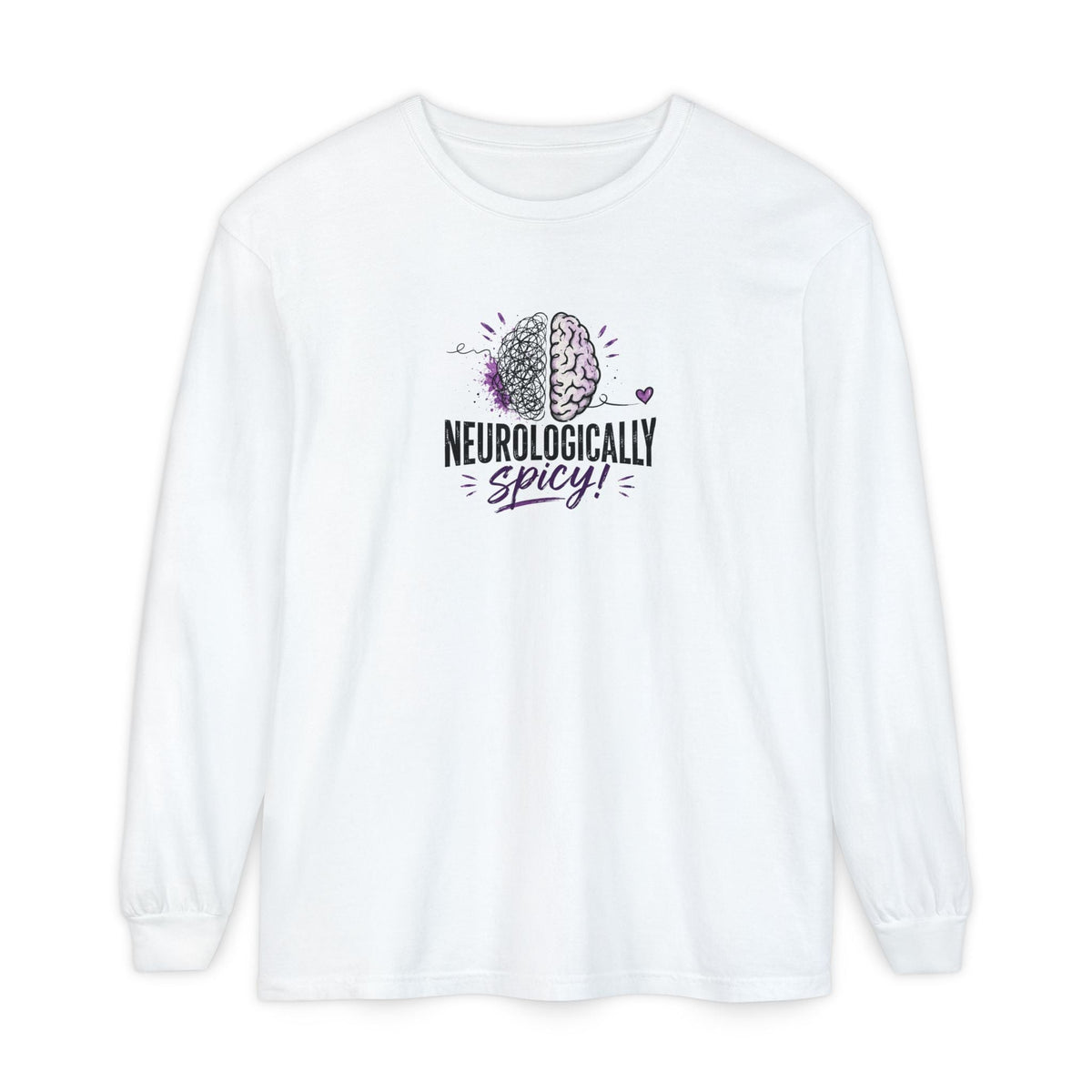 Neurologically Spicy Epilepsy Awareness Garment-Dyed Long Sleeve Shirt - Clothing, Unisex, T-Shirts, Long-Sleeved - EpiAl's Shop
