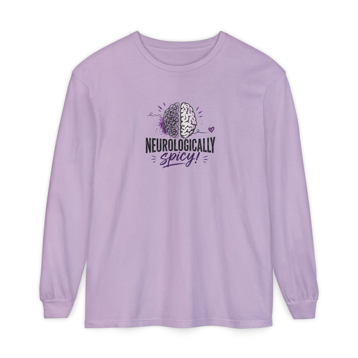 Neurologically Spicy Epilepsy Awareness Garment-Dyed Long Sleeve Shirt - Clothing, Unisex, T-Shirts, Long-Sleeved - EpiAl's Shop