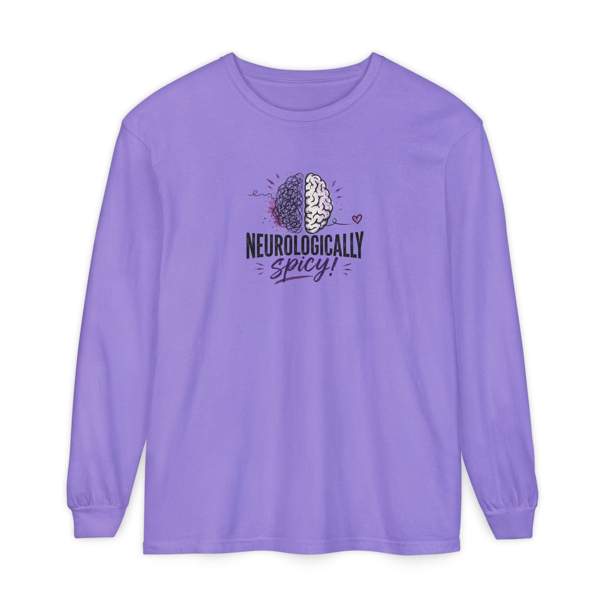 Neurologically Spicy Epilepsy Awareness Garment-Dyed Long Sleeve Shirt - Clothing, Unisex, T-Shirts, Long-Sleeved - EpiAl's Shop