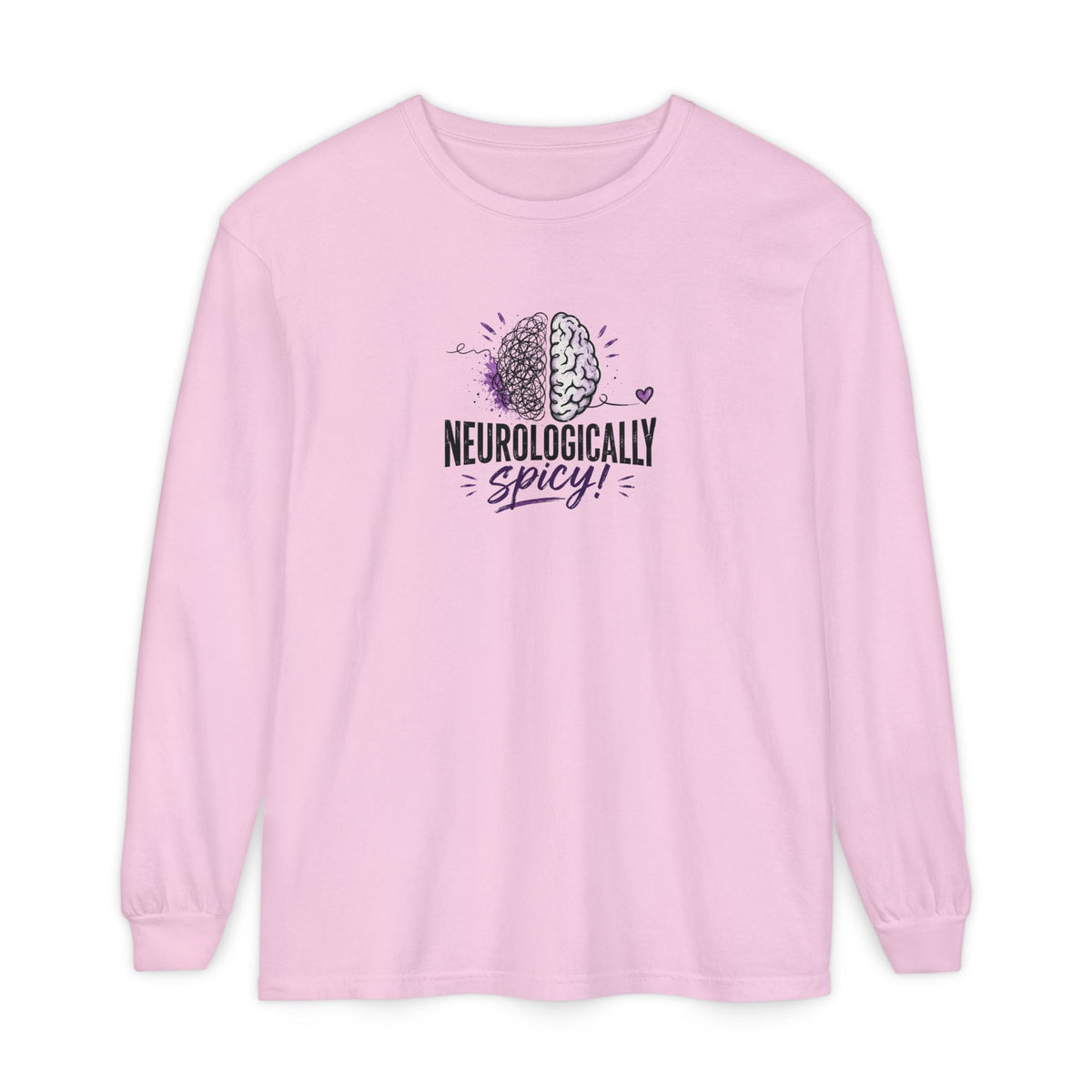 Neurologically Spicy Epilepsy Awareness Garment-Dyed Long Sleeve Shirt - Clothing, Unisex, T-Shirts, Long-Sleeved - EpiAl's Shop