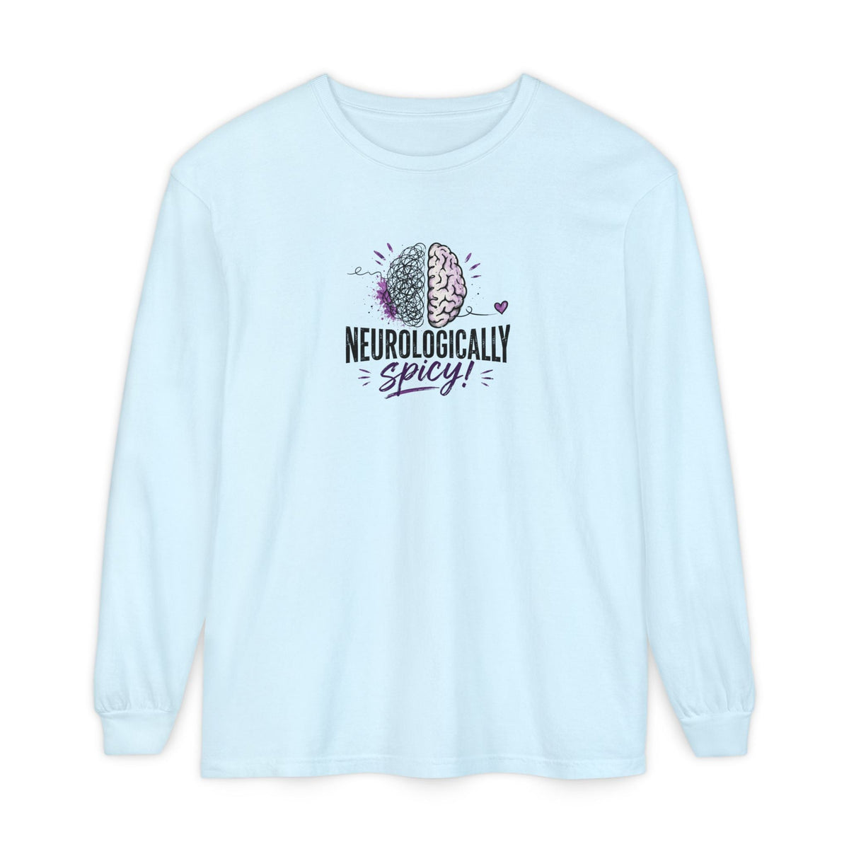Neurologically Spicy Epilepsy Awareness Garment-Dyed Long Sleeve Shirt - Clothing, Unisex, T-Shirts, Long-Sleeved - EpiAl's Shop