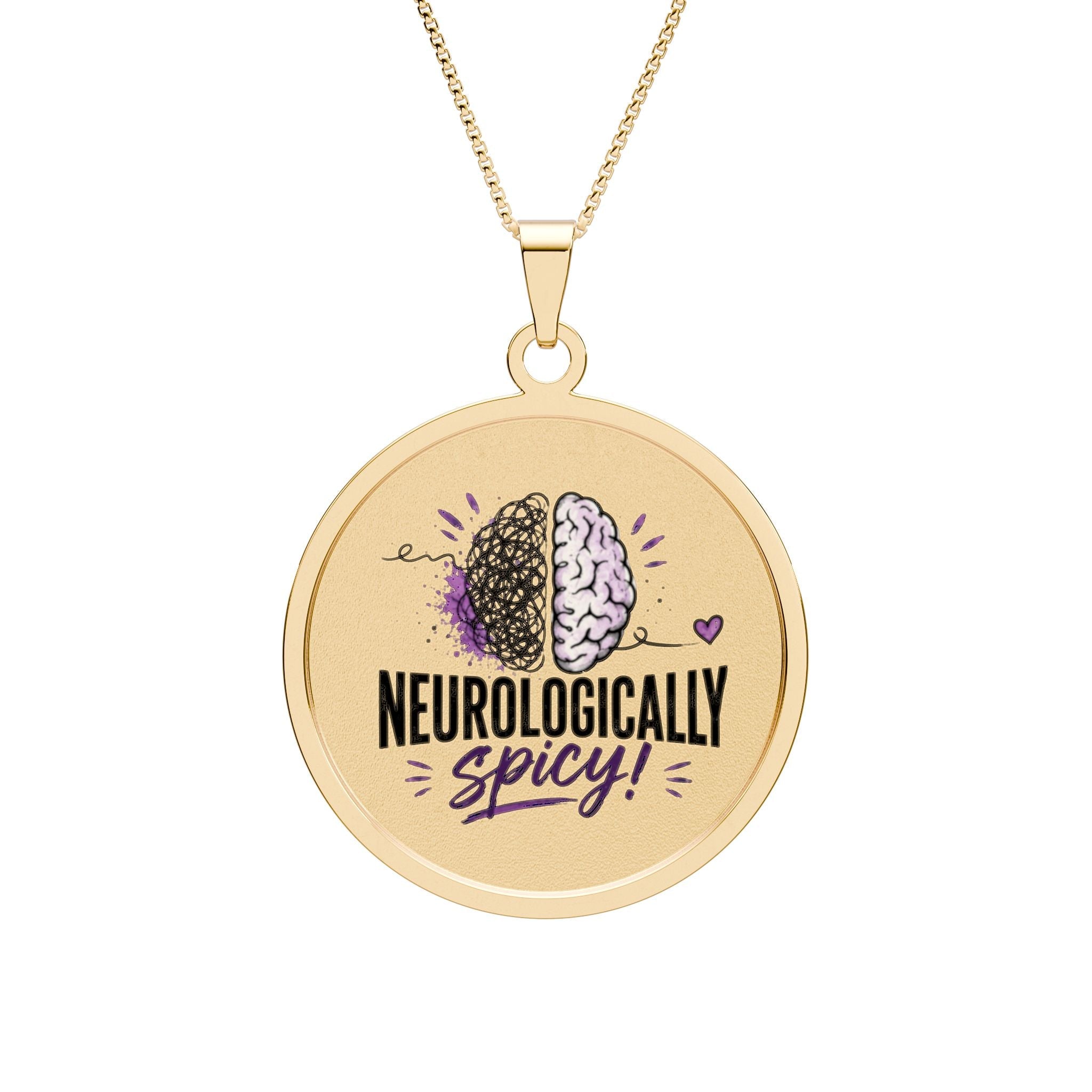Neurologically Spicy Epilepsy Awareness Pendant Necklace - Jewelry, Necklaces - EpiAl's Shop