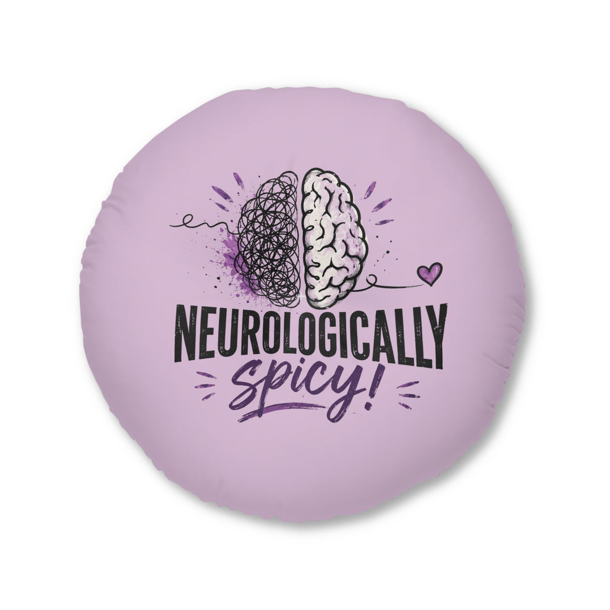 Neurologically Spicy Epilepsy Awareness Round Floor Pillow (Lavender) - Decor, Pillows, Floor - EpiAl's Shop