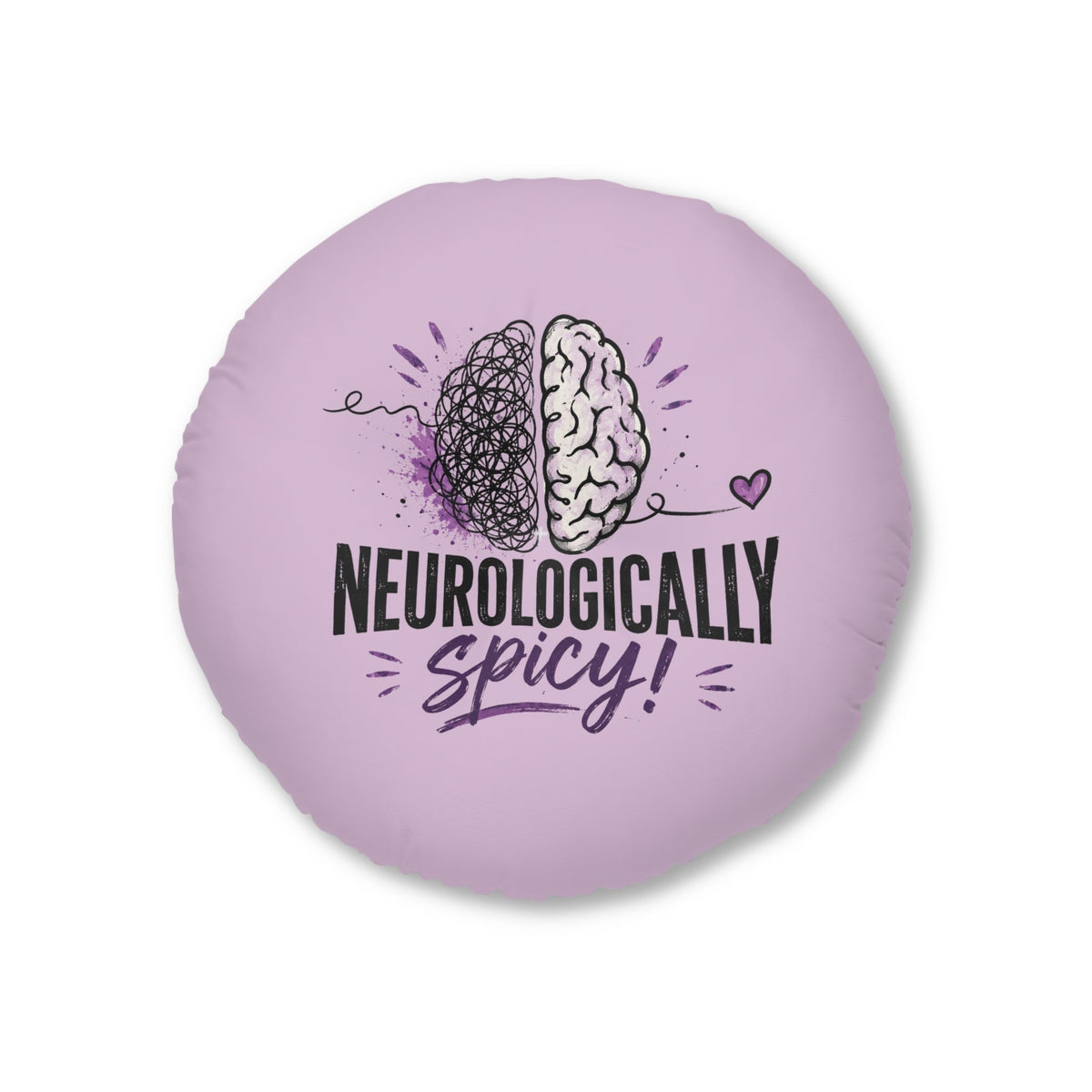 Neurologically Spicy Epilepsy Awareness Round Floor Pillow (Lavender) - Decor, Pillows, Floor - EpiAl's Shop