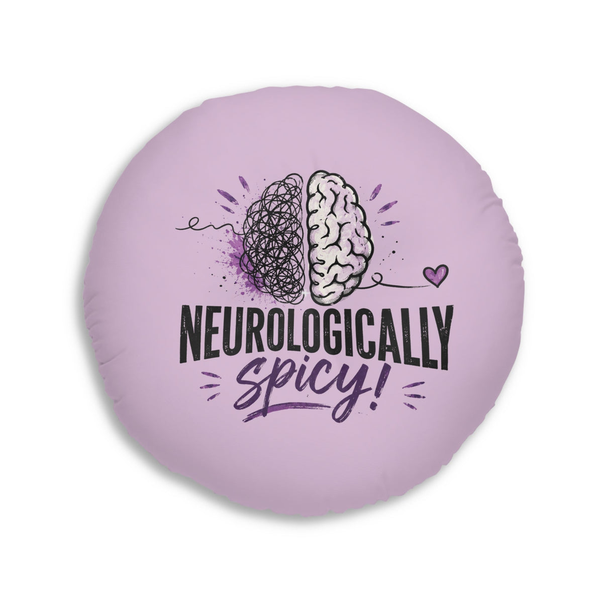 Neurologically Spicy Epilepsy Awareness Round Floor Pillow (Lavender) - Decor, Pillows, Floor - EpiAl's Shop