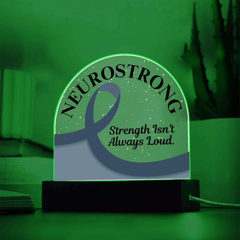 Neurostrong Acrylic Plaque – Strength Isn't Always Loud - Decor, Artwork, Plaques - EpiAl's Shop