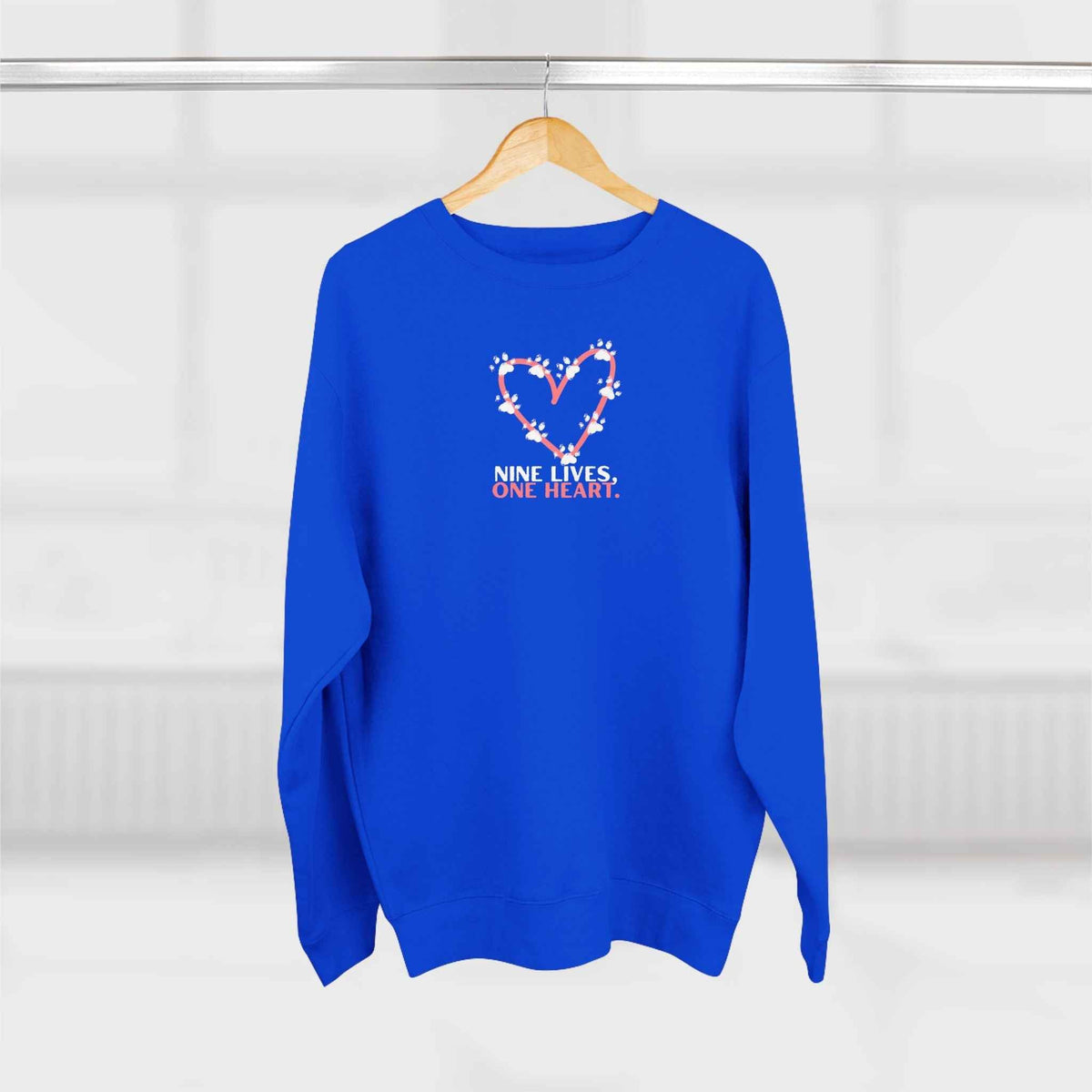 Nine Lives, One Heart – Cat Lover Sweatshirt - Clothing, Unisex, Sweatshirts - EpiAl's Shop