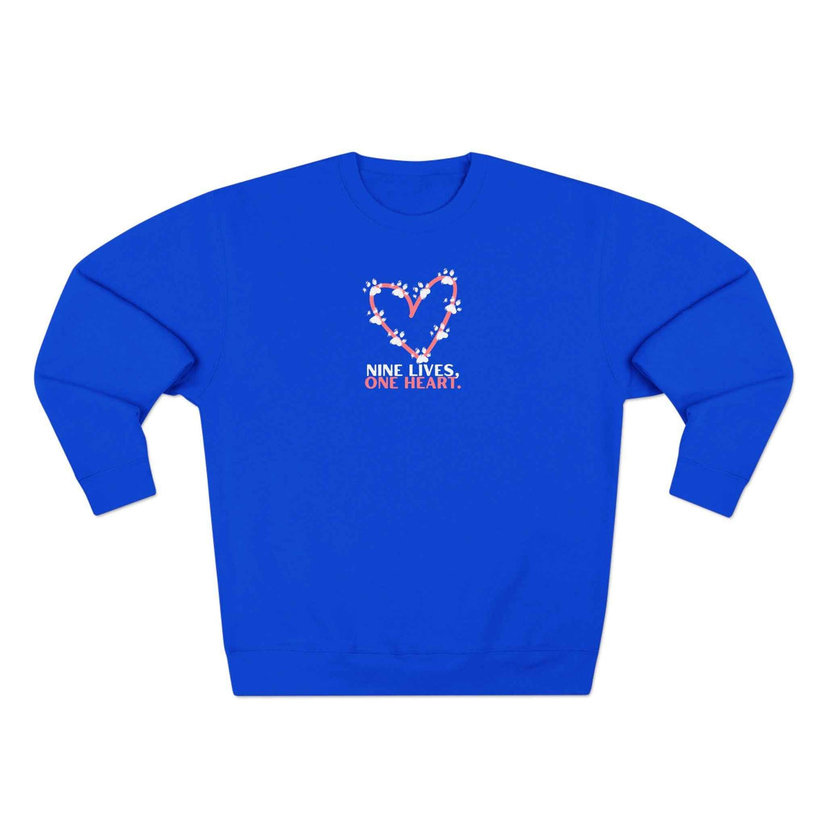 Nine Lives, One Heart – Cat Lover Sweatshirt - Clothing, Unisex, Sweatshirts - EpiAl's Shop