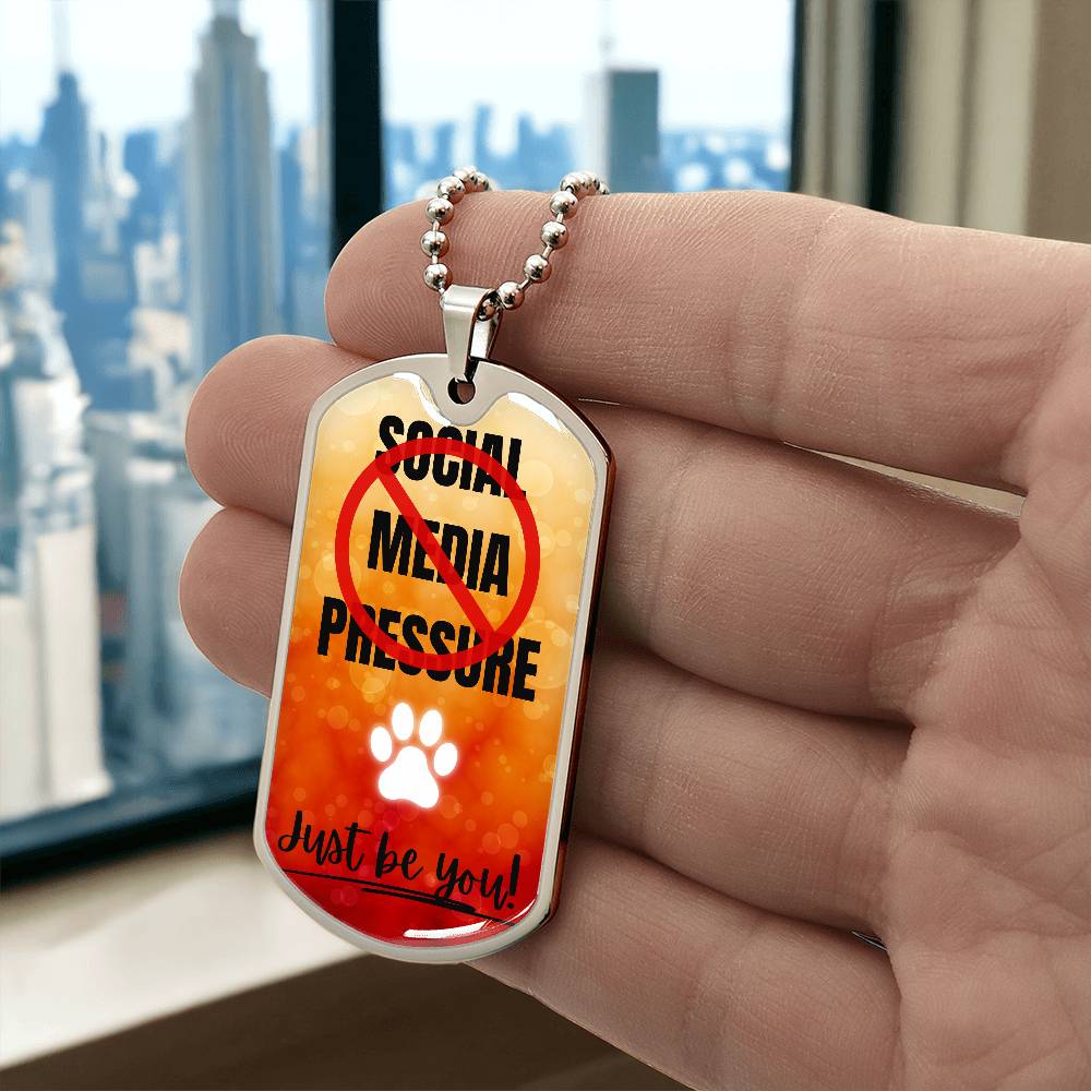 No Social Media Pressure Graphic Necklace - Jewelry - Epileptic Al’s Shop