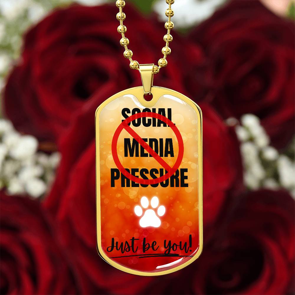 No Social Media Pressure Graphic Necklace - Jewelry - Epileptic Al’s Shop