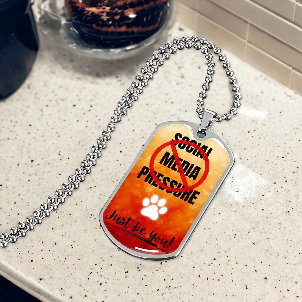 No Social Media Pressure Graphic Necklace - Jewelry - Epileptic Al’s Shop
