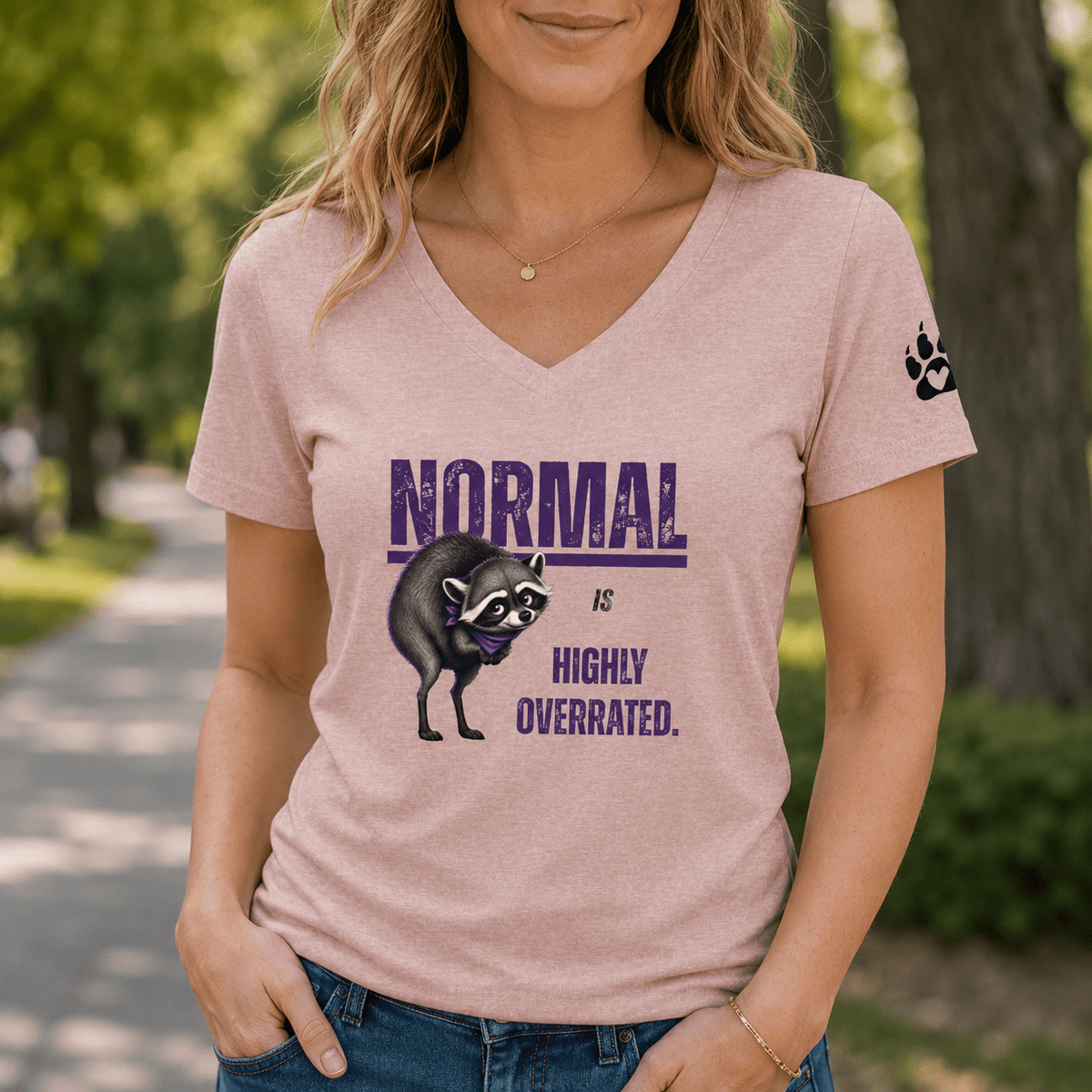 Normal Is Highly Overrated Jimothy Women’s V-Neck T-Shirt - Clothing, Women, T-Shirts - EpiAl's Shop