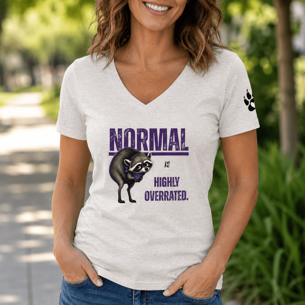 Normal Is Highly Overrated Jimothy Women’s V-Neck T-Shirt - Clothing, Women, T-Shirts - EpiAl's Shop