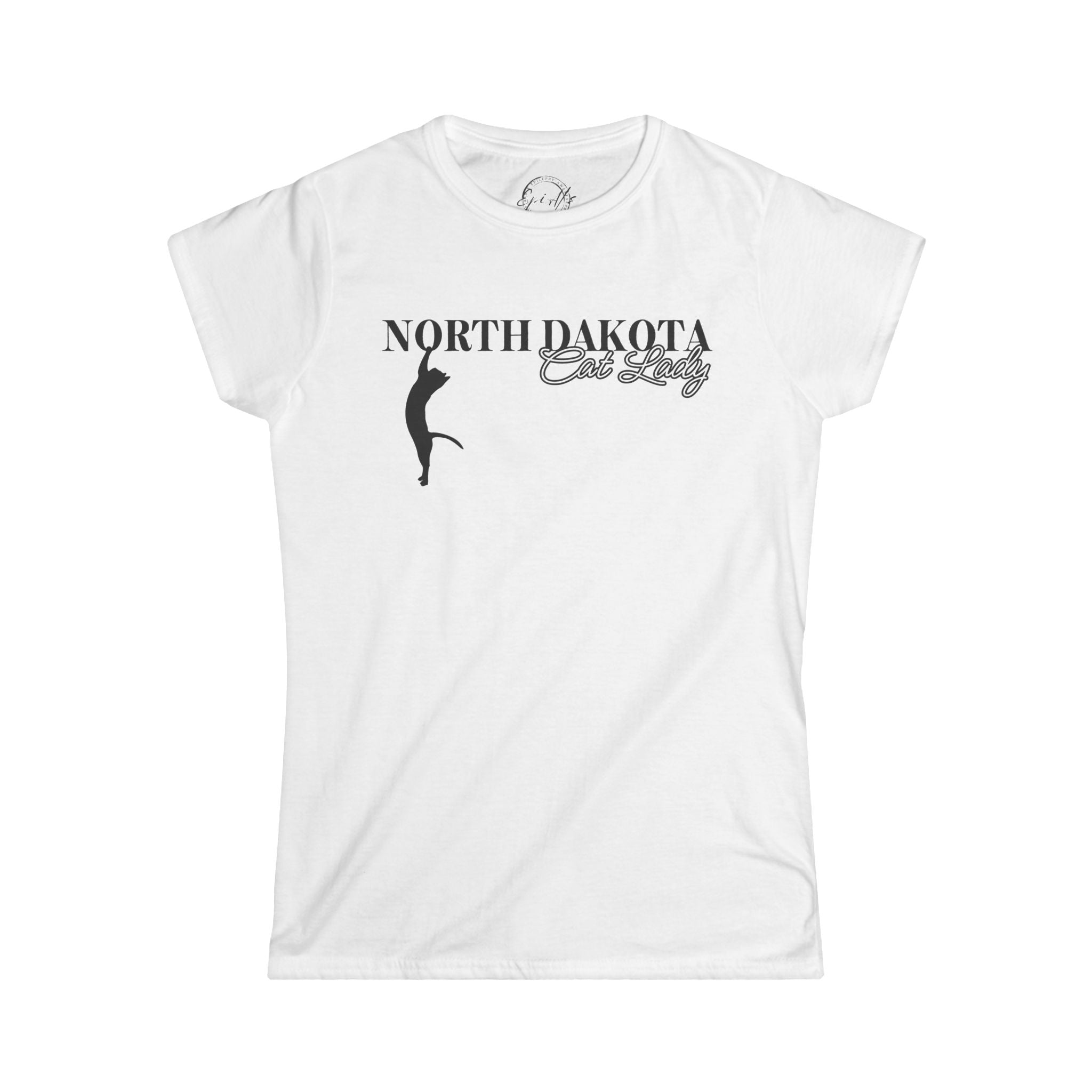 North Dakota Cat Lady Softstyle Tee - T - Shirt - EpiAl's Shop