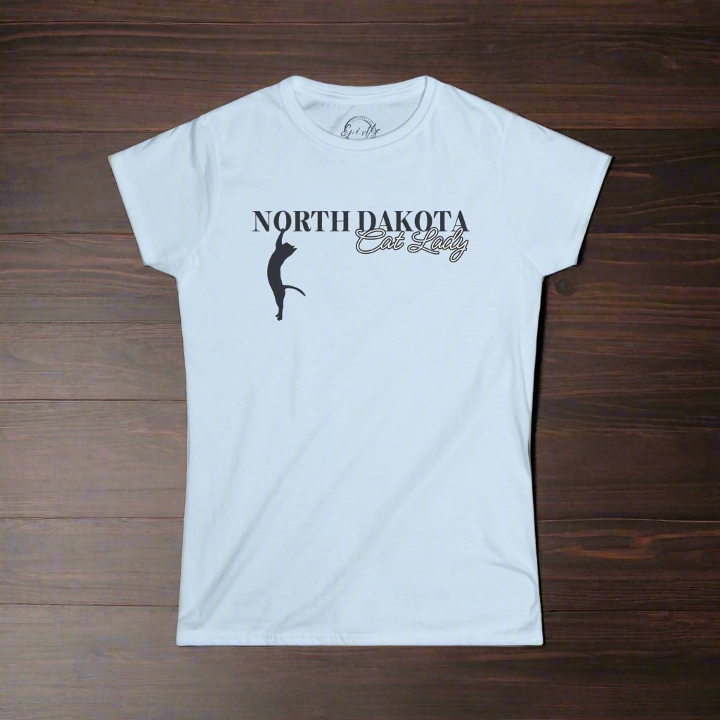 North Dakota Cat Lady Softstyle Tee - T - Shirt - EpiAl's Shop