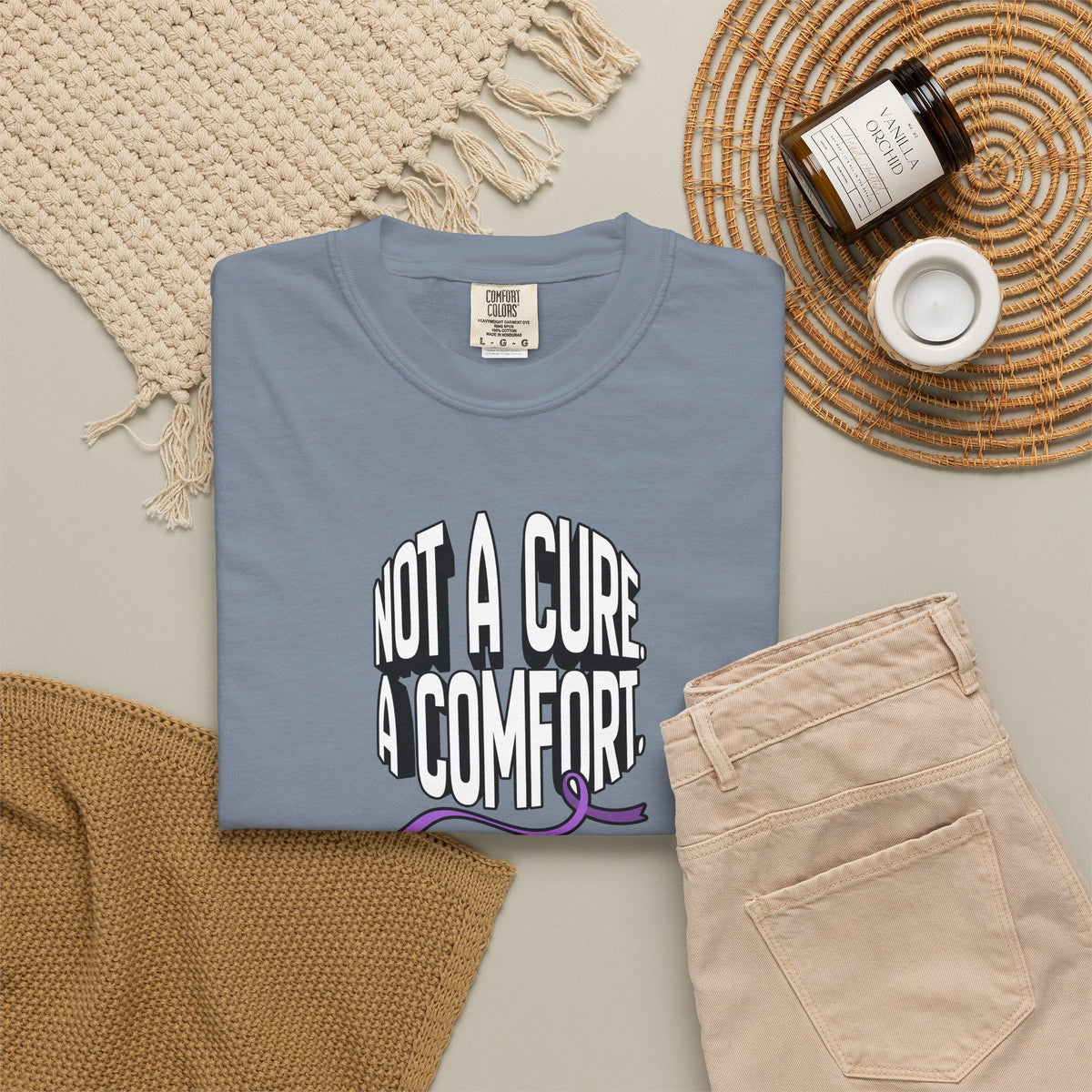 Not a Cure, a Comfort Garment-Dyed T-Shirt - Clothing, Unisex, T-Shirts - EpiAl's Shop
