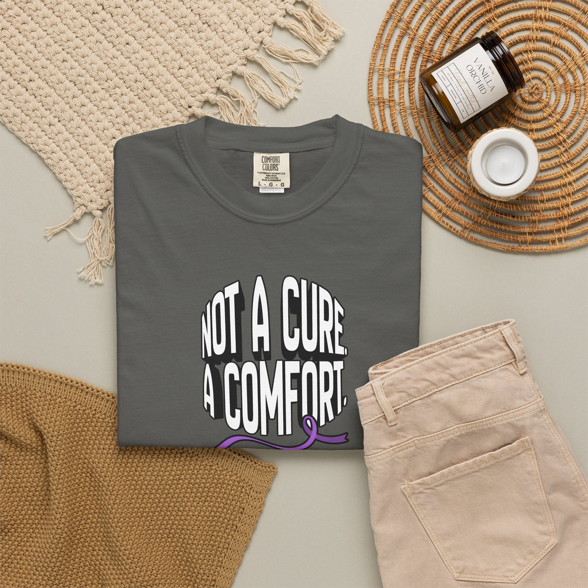Not a Cure, a Comfort Garment-Dyed T-Shirt - Clothing, Unisex, T-Shirts - EpiAl's Shop