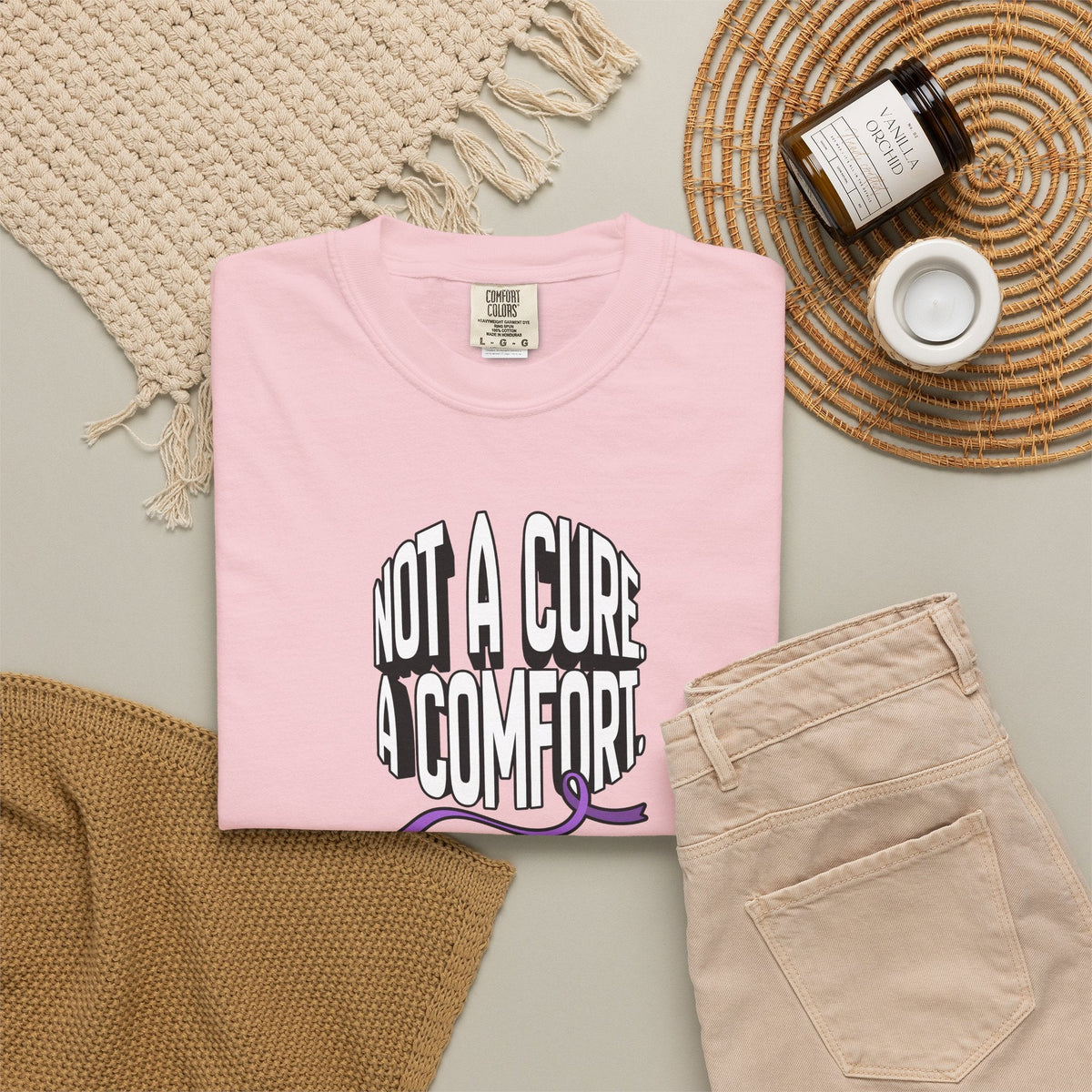 Not a Cure, a Comfort Garment-Dyed T-Shirt - Clothing, Unisex, T-Shirts - EpiAl's Shop